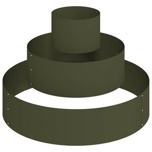 vidaXL Vaso de Jardim Verde Oliva 90 x 90 x 20 cm A&ccedil;o laminado a frio