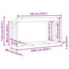 vidaXL Rack de lenha tampa de chuva 200,5x60,5x110,5cm a&ccedil;o galvanizado