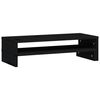 vidaXL Suporte para monitor (52-101)x22x14 cm pinho maci&ccedil;o preto