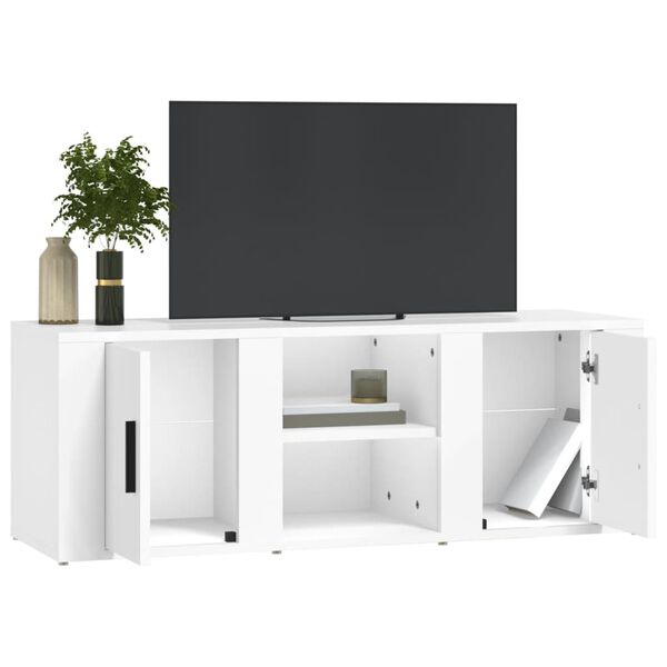 vidaXL M&oacute;vel p/ TV 100x31,5x35 cm derivados de madeira branco