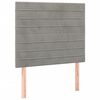 vidaXL Cama box spring c/ colch&atilde;o/LED 120x200 cm veludo cinzento-claro