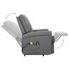 vidaXL Poltrona elevat&oacute;ria de massagens tecido cinzento-claro