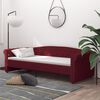 vidaXL Sofá-cama c/ colchão e saída USB 90x200cm tecido vermelho tinto