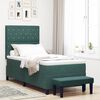 vidaXL Cama Box com colch&atilde;o Verde-escuro 90 x 200 cm Veludo