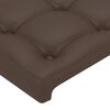 vidaXL Cabeceira cama c/ abas couro artificial 93x23x78/88 cm castanho