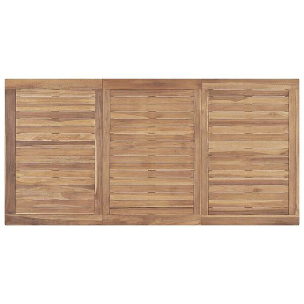 vidaXL Mesa de jantar p/ jardim 160x80x77 madeira de teca maciça