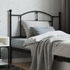 vidaXL Cabeceira de cama 107 cm metal preto