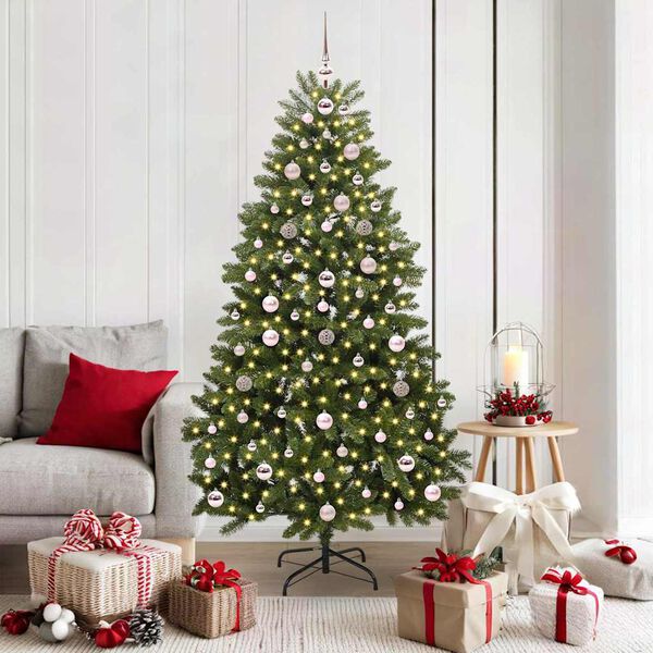 vidaXL &Aacute;rvore de Natal Artificial Verde 180 cm PVC e Metal