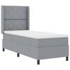 vidaXL Cama Box Spring LED Cinzento-claro 90 x 190 cm tecido