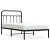 vidaXL Estrutura de cama com cabeceira 100x190 cm metal preto