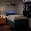 vidaXL Cama boxspring com colch&atilde;o 120x190 cm tecido azul