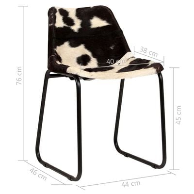 vidaXL Cadeiras de jantar 6 pcs couro de cabra genuíno