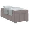 vidaXL Estrutura da Cama Cinzento-acastanhado 90 x 200 cm tecido