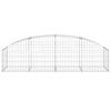 vidaXL Cesto gabião arqueado 200x50x40/60 cm ferro galvanizado