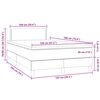 vidaXL Cama box spring colch&atilde;o LED 120x190cm couro artif. cinza-escuro