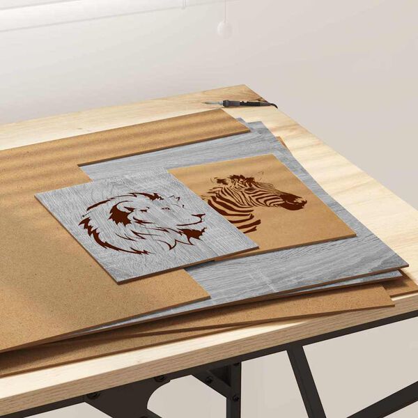 vidaXL Painéis de Decoração 12 pcs Sonoma cinzento 40 x 60 x 0.3 cm