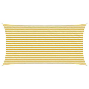 vidaXL Vela de Sombra Amarelo e Branco 2,5 x 4,5 m HDPE