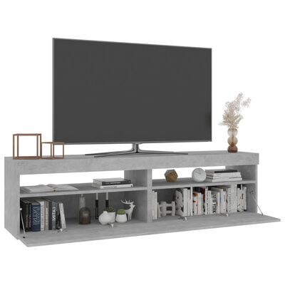 vidaXL Móveis de TV com luzes LED 2 pcs 75x35x40 cm cinzento cimento