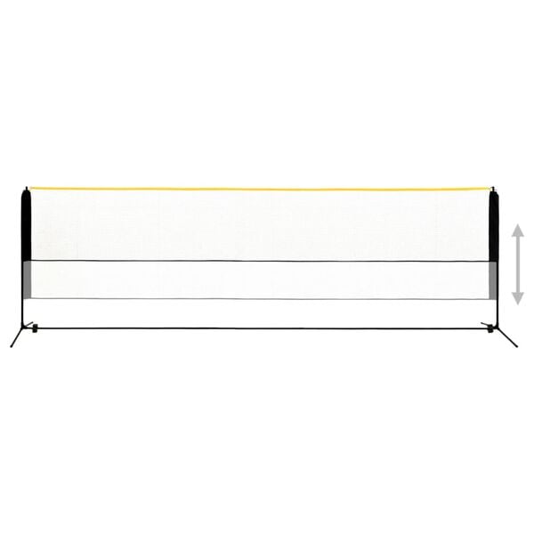 vidaXL Rede de badm&iacute;nton ajust&aacute;vel 500x103x94-158 cm metal