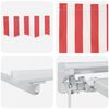 vidaXL Estrutura de Toldo Manual com LEDs Vermelho e Branco 4 &times; 3 m