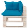 vidaxL Conjunto lounge de paletes p/ jardim 6 pcs c/ almofad&otilde;es pinho