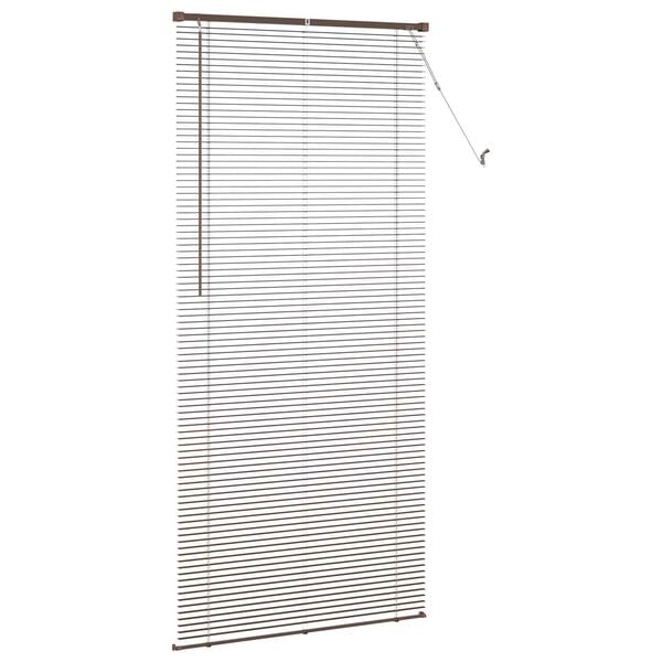 vidaXL Cortina Veneziana Marrom Escuro com Padr&atilde;o 213 x 90 cm PVC