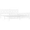 vidaXL Estrutura de cama com cabeceira e pés 193x203 cm metal branco