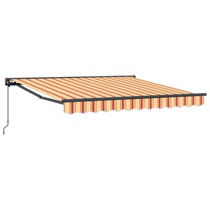 vidaXL Toldo Retr&aacute;til Manual Multicolor 300 x 250 cm Poli&eacute;ster e Metal