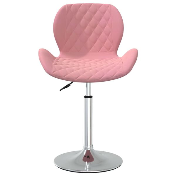 vidaXL Cadeiras de jantar girat&oacute;rias 2 pcs veludo rosa
