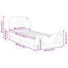 vidaXL Estrutura de Cama Infantil com Cabeceira Rosa 90 x 190 cm