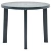 vidaXL Mesa de jardim 89 cm pl&aacute;stico verde