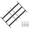 vidaXL Grade de Seguran&ccedil;a para Janelas com 3 Barras Transversais 3 pcs