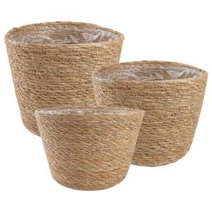 vidaXL 3 unid. Natural &Oslash;26 x 19 cm 100% Erva marinha