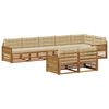 vidaXL Conjunto de Sof&aacute;s para Exterior 8 unid. Natural e Bege
