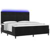 vidaXL Cama Box Spring LED com colch&atilde;o Preto 200 x 200 cm tecido