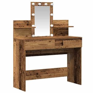vidaXL Mesa de vestir Madeira antiga 100 x 40 x 130 cm