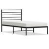 vidaXL Estrutura de cama com cabeceira 107x203 cm metal preto