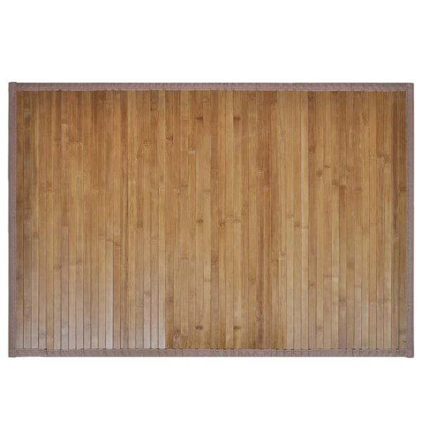 Tapetes casa de banho, bambu 2 pcs 40 x 50 cm castanho