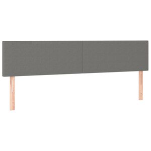 vidaXL Cabeceiras cinzento-escuro 200x5x78/88 cm tecido