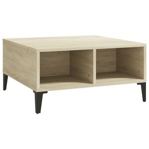 vidaXL Mesa de centro 60x60x30 cm derivados de madeira carvalho sonoma