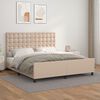 vidaXL Estrutura cama cabeceira 180x200 cm couro artificial cappuccino