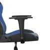 vidaXL Cadeira gaming de massagens couro artificial preto e azul