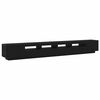 vidaXL Conjunto de m&oacute;vel de TV 3 pcs Preto Derivados de Madeira