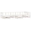 vidaXL 8 pcs conjunto lounge de jardim pinho maci&ccedil;o branco