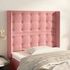 vidaXL Cabeceira cama c/ abas veludo 103x16x118/128 cm rosa