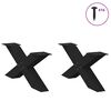 vidaXL P&eacute;s para mesa de centro em formato de X, 2 pe&ccedil;as, preto, 70x(30-31) cm, a&ccedil;o