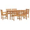 vidaXL 7 pcs conjunto de jantar para jardim madeira de ac&aacute;cia maci&ccedil;a