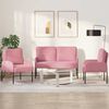 vidaXL Conjuntos de sof&aacute;s 3 pcs Rosa 115 x 56 x 80 cm Contraplacado