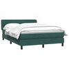 vidaXL Box Cama primavera com Colch&atilde;o Verde Escuro 140x210 cm Veludo