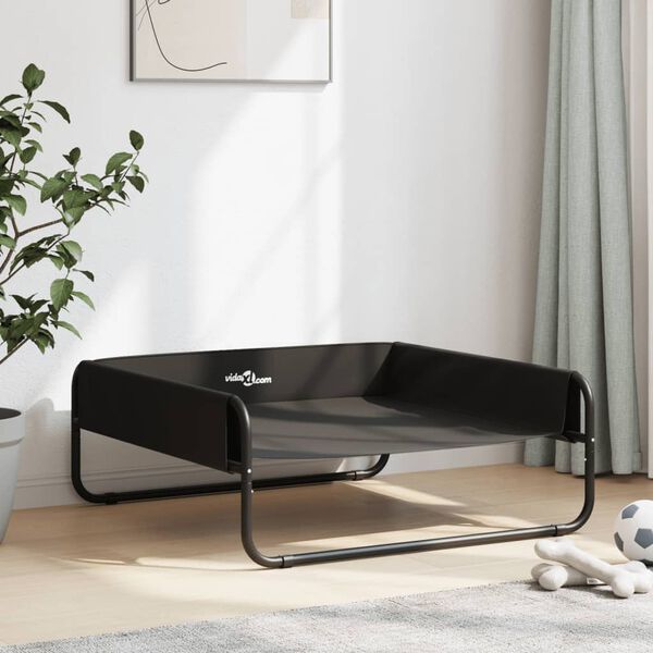 vidaXL Cama para cães elevada tecido oxford e aço antracite
